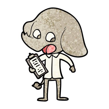 vektör çizim sevimli çizgi fil