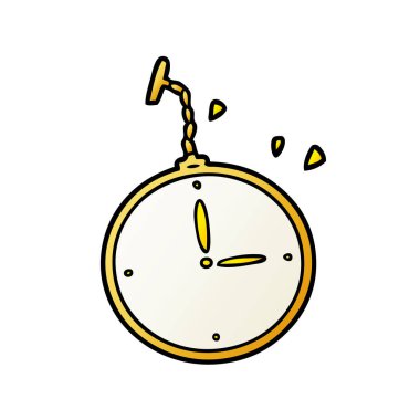 vektör çizim karikatür cep saati