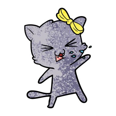 Çizgi film kedisinin vektör çizimi