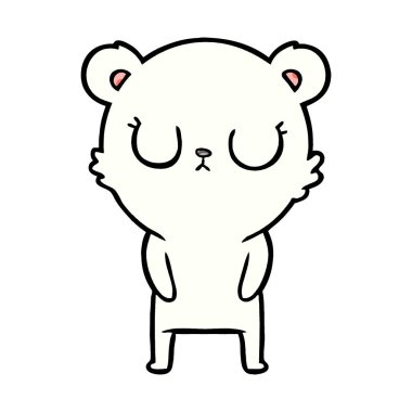 Kutup Ayısı Çizgi Filminin Vektör İllüstrasyonu