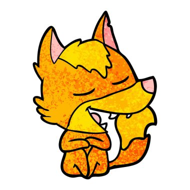 Tilki çizgi film karakteri vektör çizim