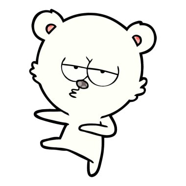 Kutup Ayısı Çizgi Filminin Vektör İllüstrasyonu