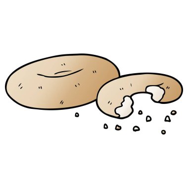 vektör çizim karikatür simit