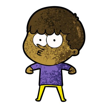 vektör çizim karikatür meraklı çocuk