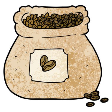 kahve fasulye çuvalı çizgi film