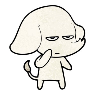 vektör çizim rahatsız çizgi fil