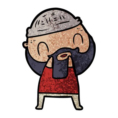 vektör çizim karikatür sakallı adam