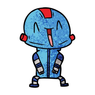 Çizgi film robotunun vektör çizimi