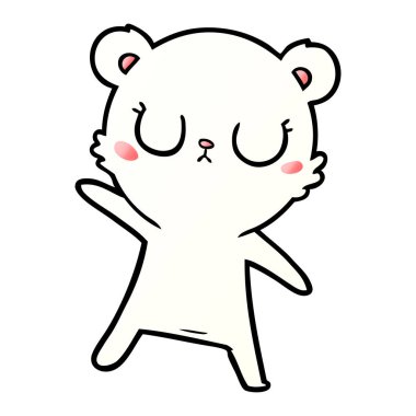 Kutup Ayısı Çizgi Filminin Vektör İllüstrasyonu