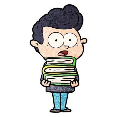  vektör çizim karikatür bakan adam