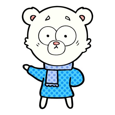 Kutup Ayısı Çizgi Filminin Vektör İllüstrasyonu