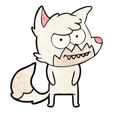 vektör çizim karikatür sırıtan Fox