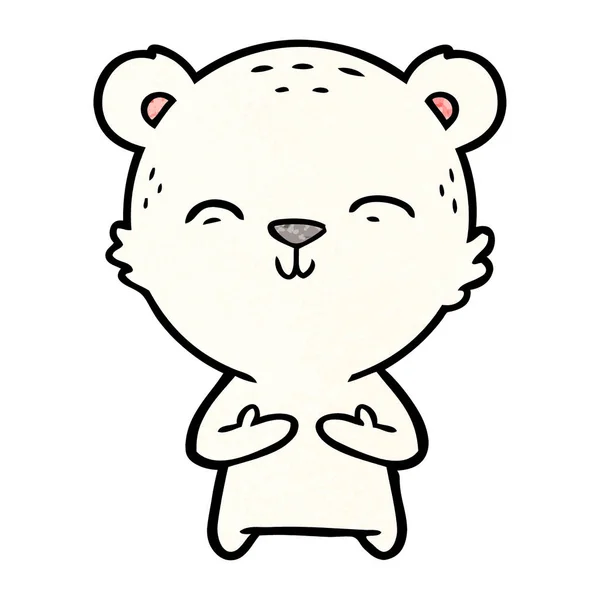 Vector Illustration Polar Bear Cartoon — 스톡 벡터