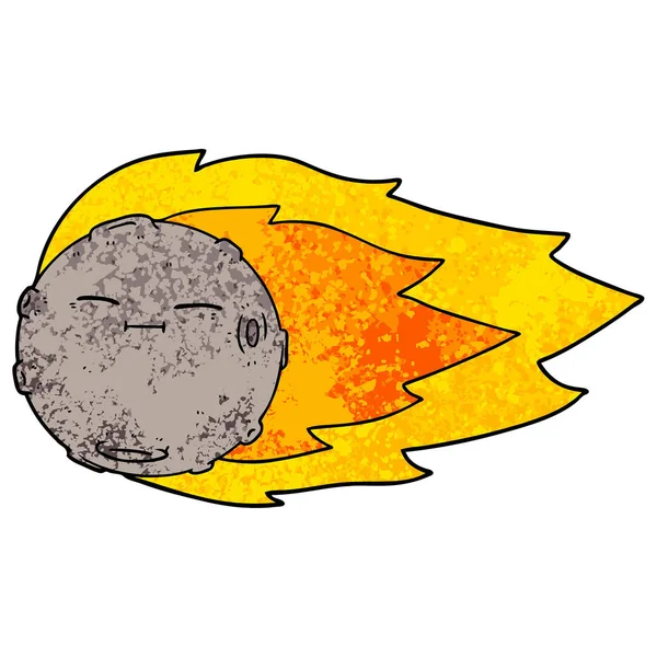 Illustrazione Vettoriale Del Meteorite Dei Cartoni Animati — Vettoriale Stock