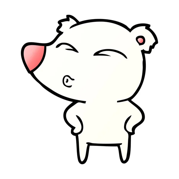 Ilustração Vetorial Dos Desenhos Animados Urso Polar — Vetor de Stock