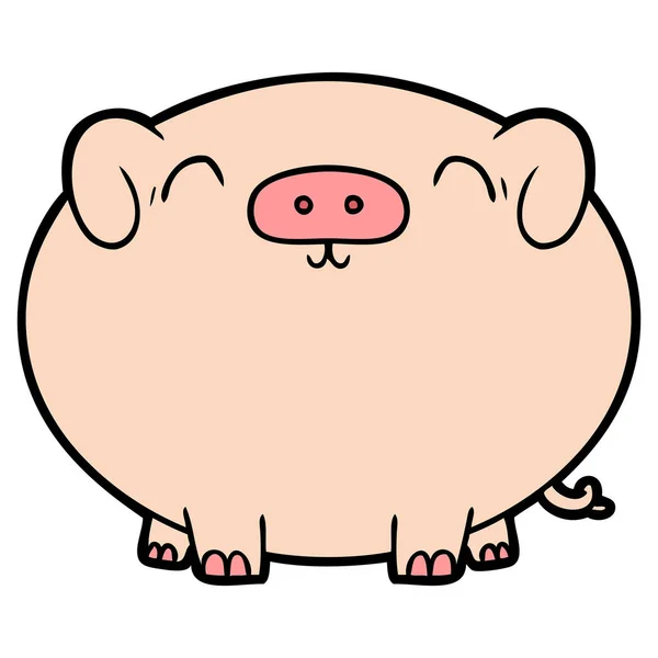 Vektor Illustration Von Cartoon Schwein — Stockvektor