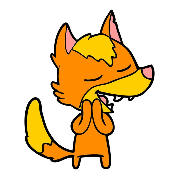 Vektor Illustration Der Fuchs Cartoon Figur — Stockvektor