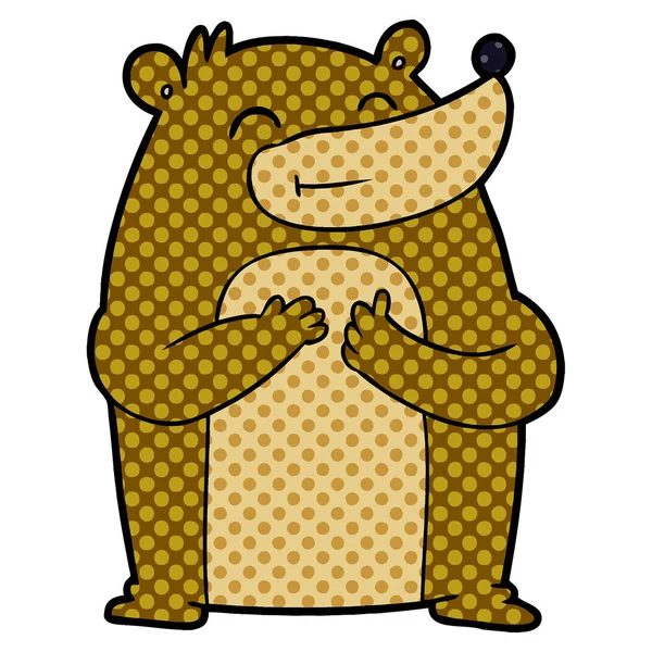 Ilustração Vetorial Urso Dos Desenhos Animados — Vetor de Stock