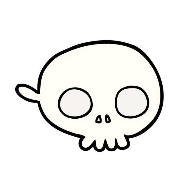 Ilustración Vectorial Del Cráneo Dibujos Animados — Vector de stock