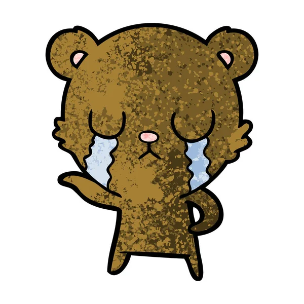 泣いてクマ漫画のベクトル イラスト — ストックベクタ