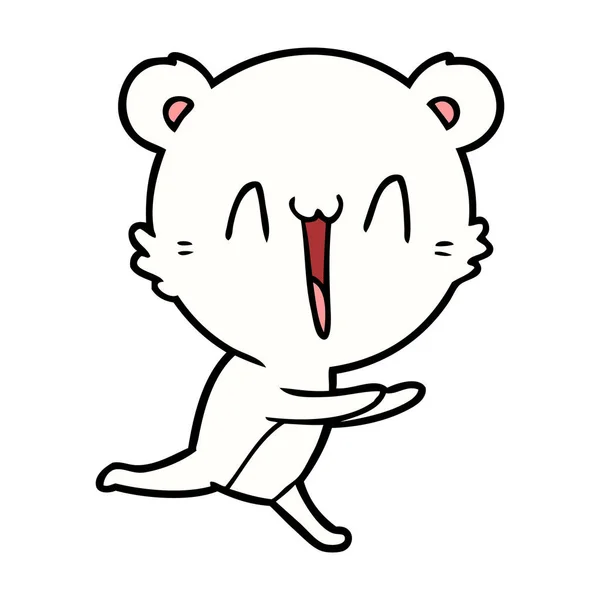 Щасливий Полярний Ведмідь Мультфільм — стоковий вектор