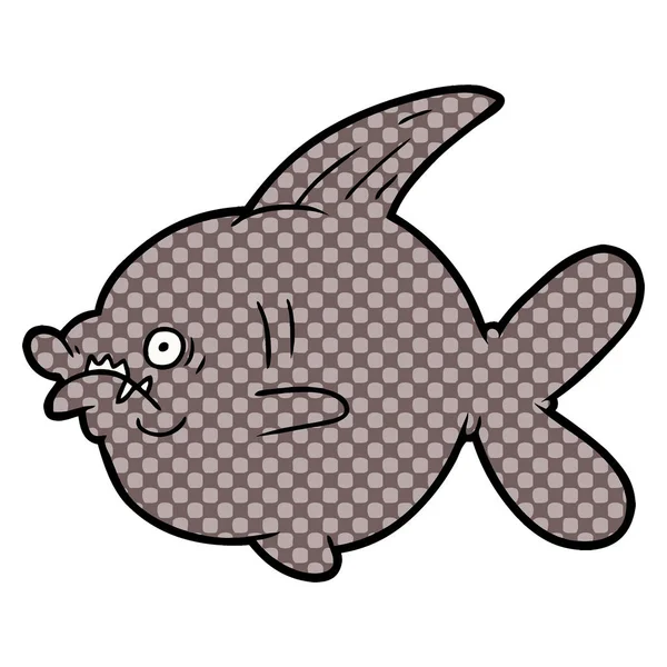 Illustration Vectorielle Poisson Dessin Animé — Image vectorielle