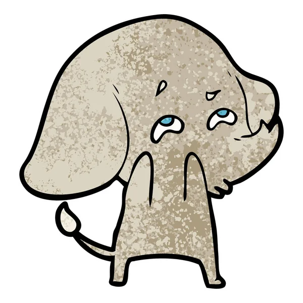 Vector Illustration Cartoon Elephant Remembering — Stock Vector