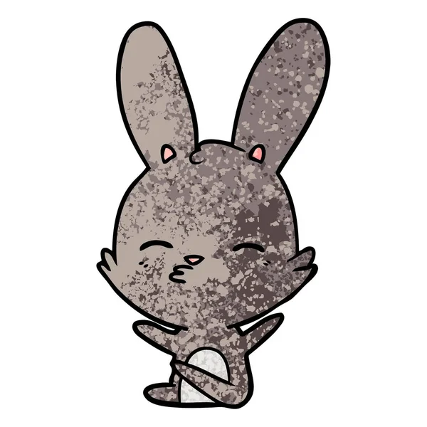 Vectorillustratie Van Nieuwsgierig Bunny Cartoon — Stockvector