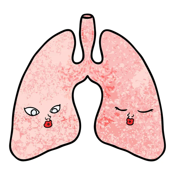 Illustration Vectorielle Des Poumons Dessin Animé — Image vectorielle