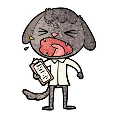 Çizgi film köpeğinin vektör çizimi