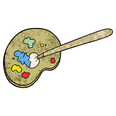 vektör çizim karikatür sanatçısı paleti