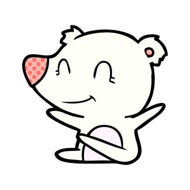 Kutup Ayısı Çizgi Filminin Vektör İllüstrasyonu