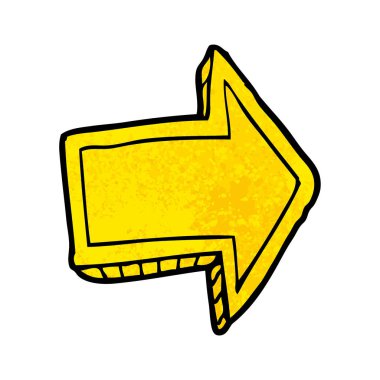 vektör çizim karikatür işaret eden ok