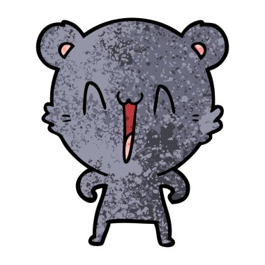 ayı çizgi film karakteri vektör çizim 