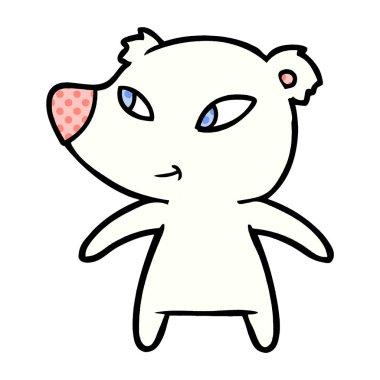 Kutup Ayısı Çizgi Filminin Vektör İllüstrasyonu