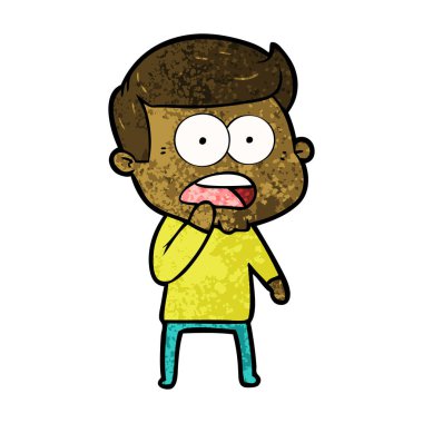 vektör çizim karikatür dostum şok