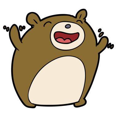 Çizgi film ayısının vektör çizimi