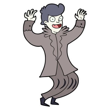 korkunç çizgi film vampir vektör çizim