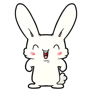 Çizgi film tavşanının vektör çizimi