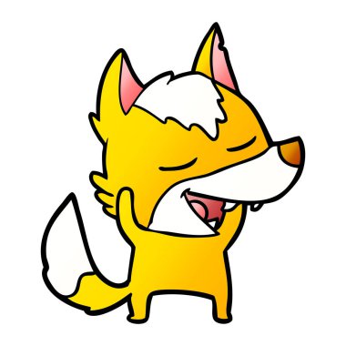 Tilki çizgi film karakteri vektör çizim