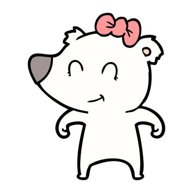 Kutup Ayısı Çizgi Filminin Vektör İllüstrasyonu