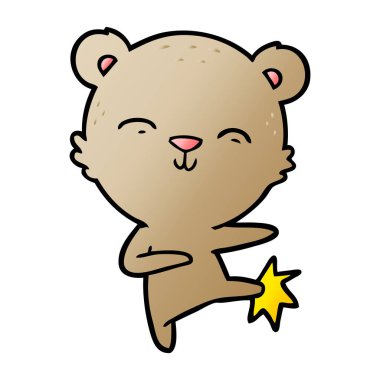 ayı çizgi film karakteri vektör çizim 