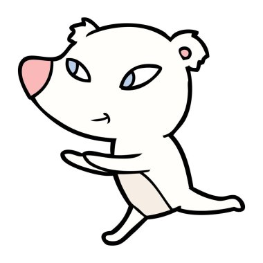 Kutup Ayısı Çizgi Filminin Vektör İllüstrasyonu