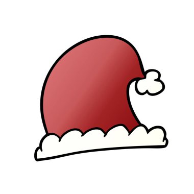 Çizgi film Noel şapkasının vektör çizimi