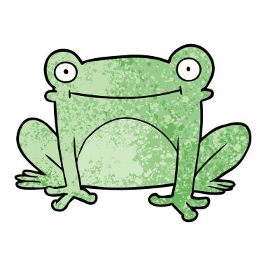 Çizgi film kurbağasının vektör çizimi