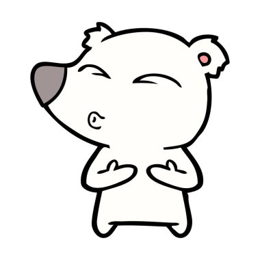 Kutup Ayısı Çizgi Filminin Vektör İllüstrasyonu