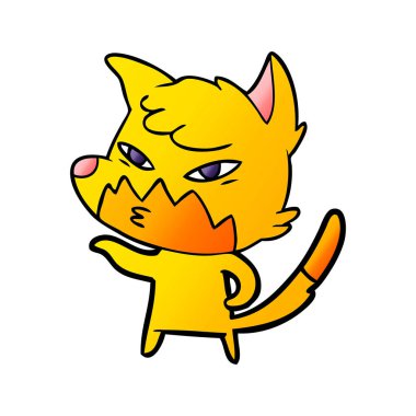 Tilki çizgi film karakteri vektör çizim