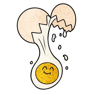 vektör çizim karikatür yumurta sarısı