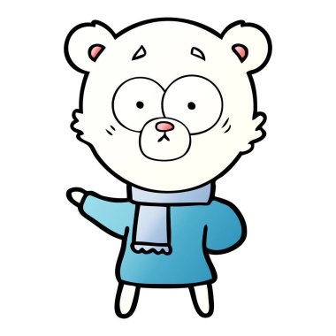 Kutup Ayısı Çizgi Filminin Vektör İllüstrasyonu