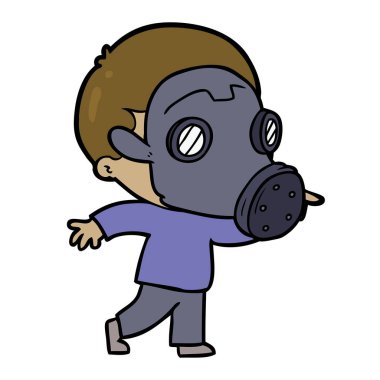 vektör çizim karikatür adam gülen